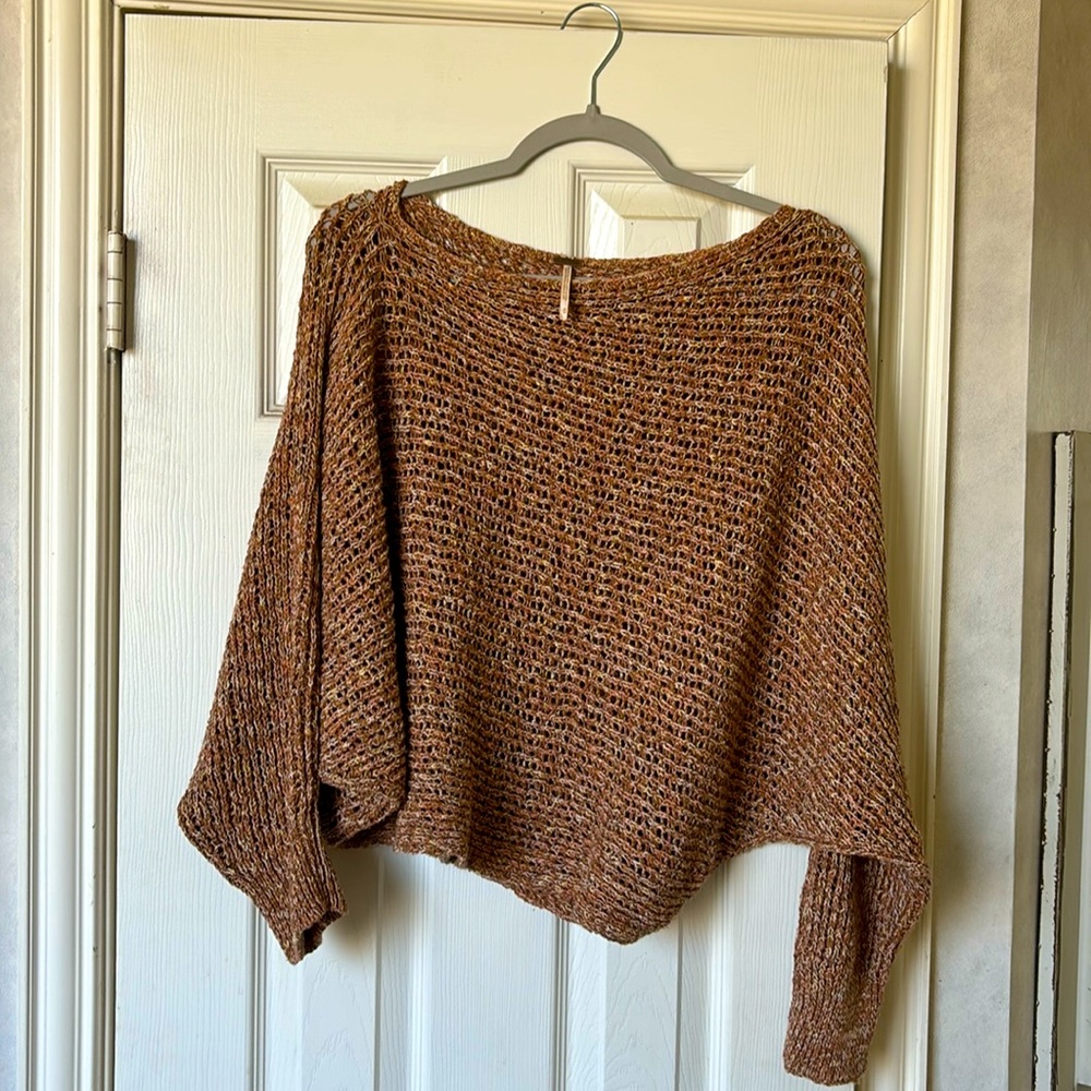 Free People slouchy sweater. Worn once! Gorgeous colors!